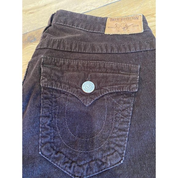 True Religion Corduroy Joey Jeans Pants Brown 28 - Picture 5 of 9